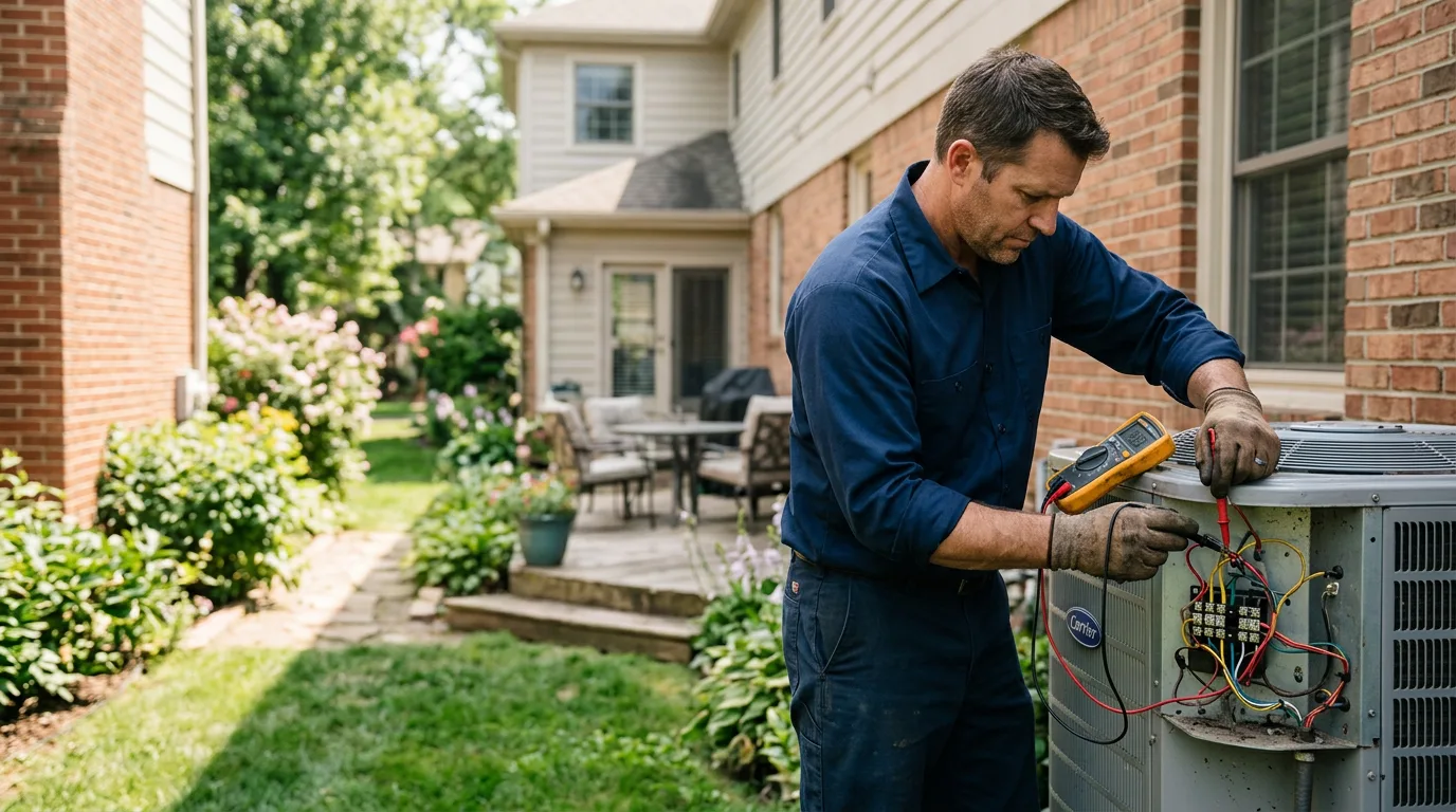 HVAC technician working near Andover, NH